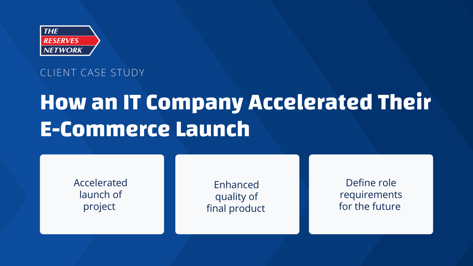 How an IT Company Accelerated Their E-Commerce Launch