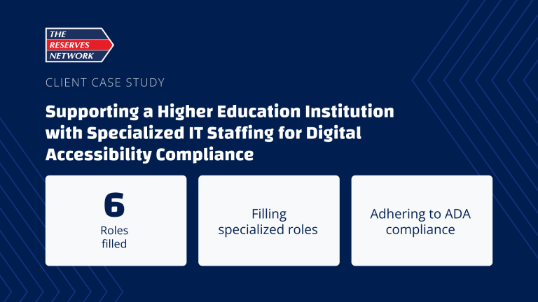 Supporting a Higher Education Institution with Specialized IT Staffing for Digital Accessibility Compliance 