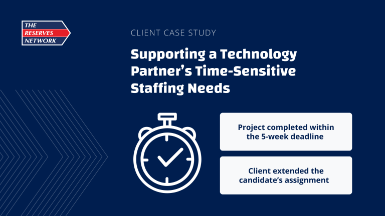 Supporting a Technology Partner’s Time-Sensitive Staffing Needs 