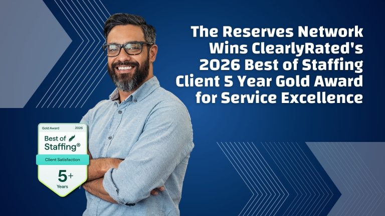 The Reserves Network Wins ClearlyRated’s 2026 Best of Staffing Client 5 Year Gold Award for Service Excellence